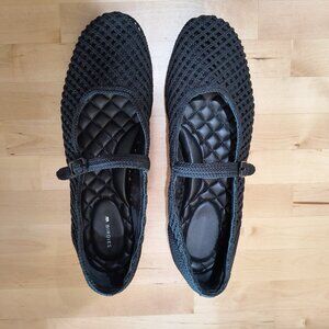 Birdies Black Braid The Hummingbird Mary Jane Flats- Size 10